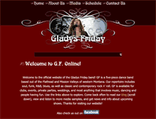 Tablet Screenshot of gladysfridayband.com